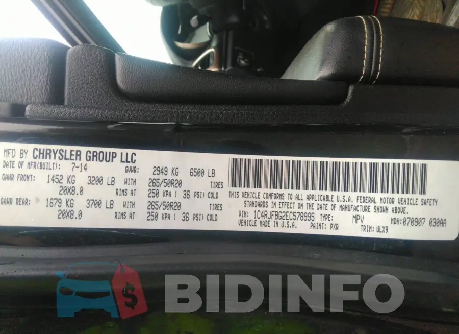 1C4RJFBG2EC578995 Photo# 9