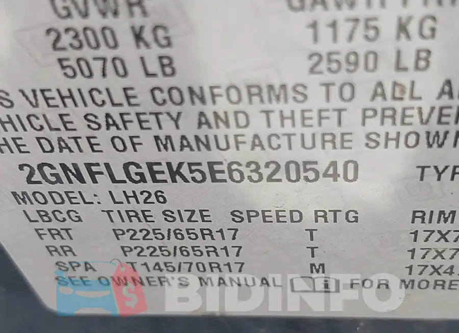 2GNFLGEK5E6320540 Photo# 9