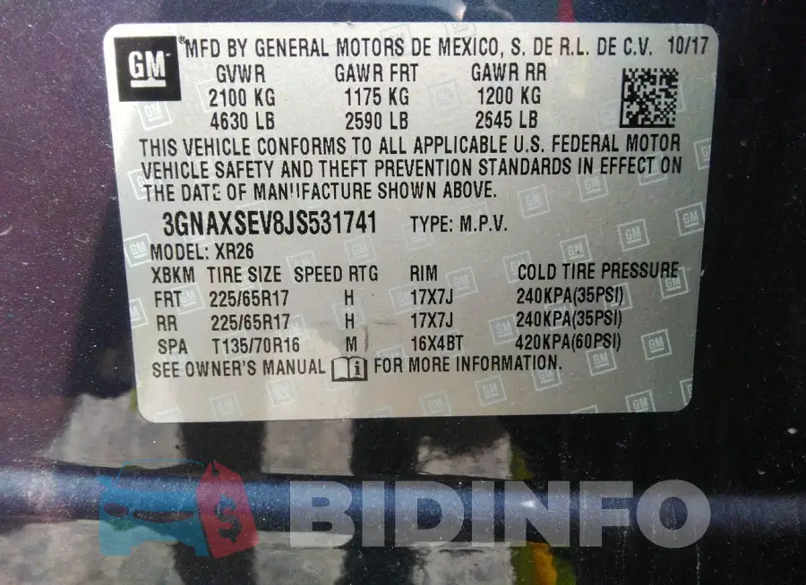 3GNAXSEV8JS531741 Photo# 9
