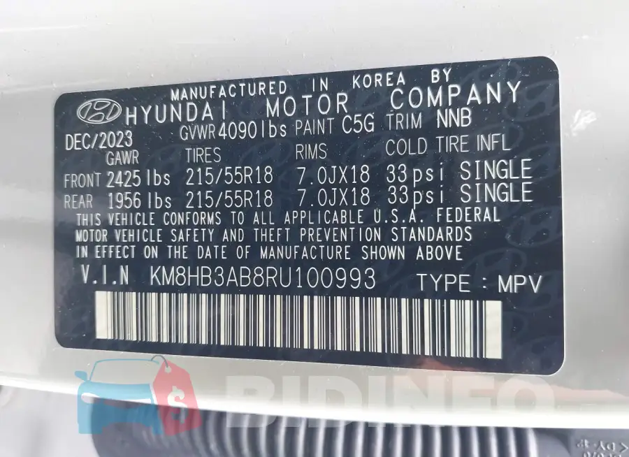 KM8HB3AB8RU100993 Photo# 9