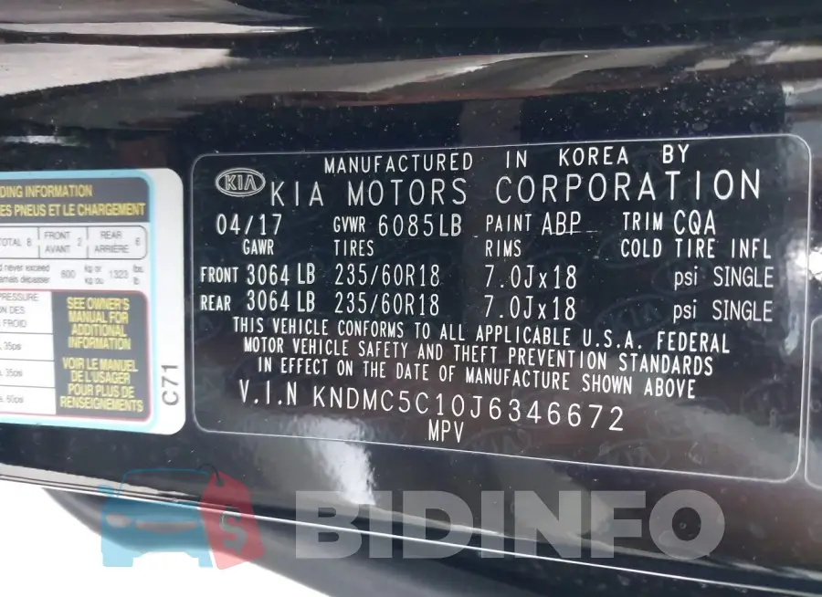 KNDMC5C10J6346672 Photo# 9