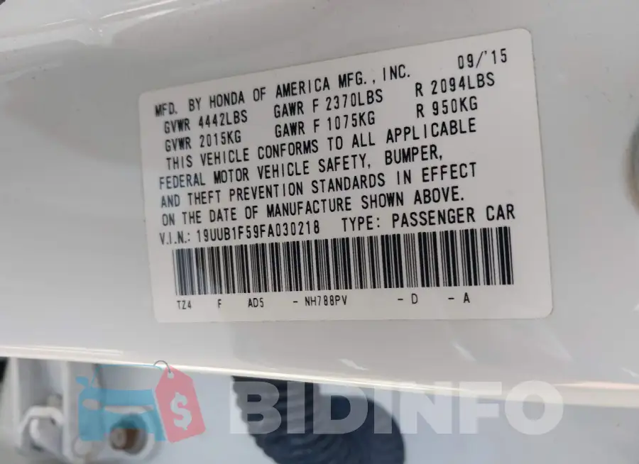 19UUB1F59FA030218 Photo# 9