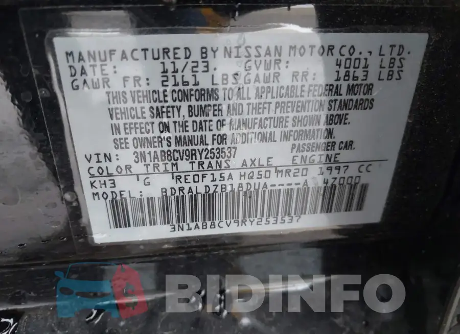 3N1AB8CV9RY253537 Photo# 9