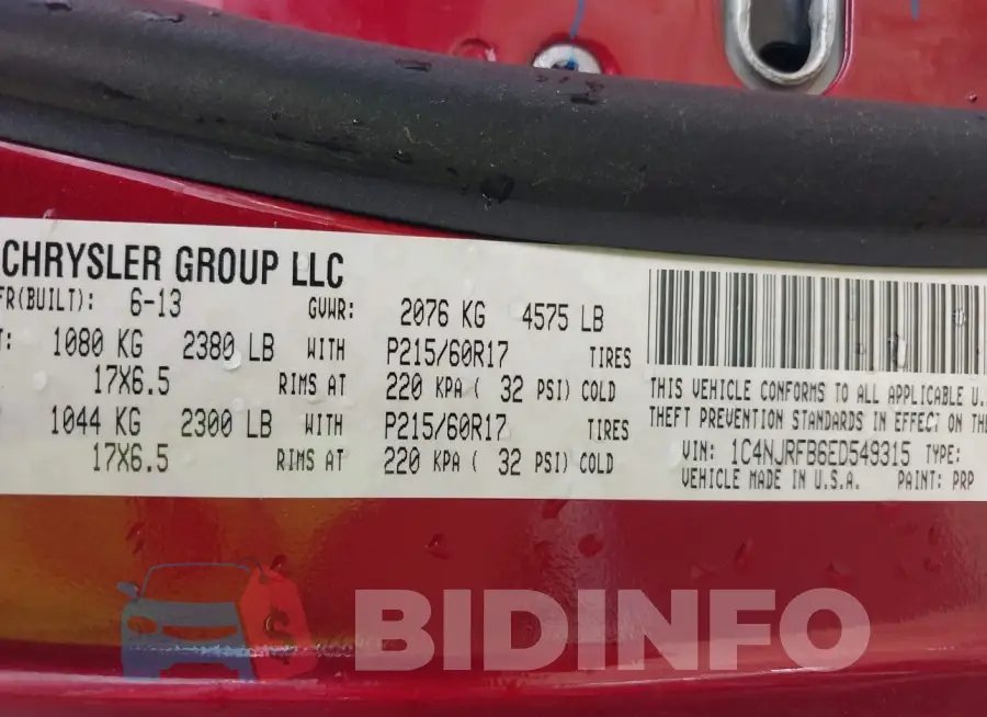 1C4NJRFB6ED549315 Photo# 9