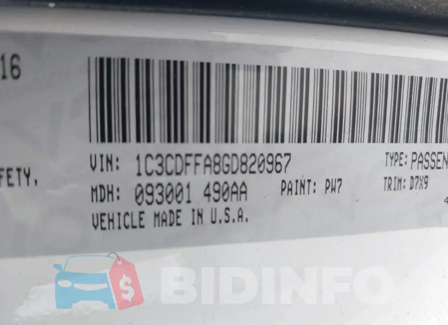 1C3CDFFA8GD820967 Photo# 9