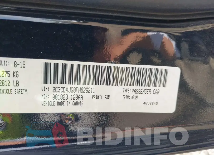 2C3CDXJG8FH926211 Photo# 9