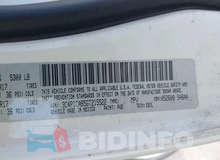 3C4PDCAB5GT215522 Photo# 9