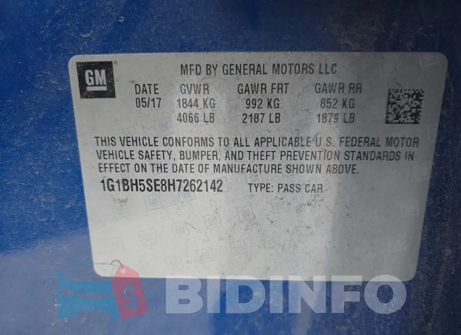 1G1BH5SE8H7262142 Photo# 9