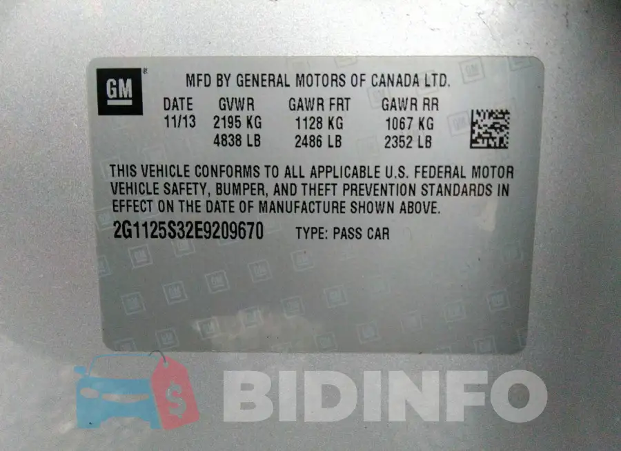 2G1125S32E9209670 Photo# 9