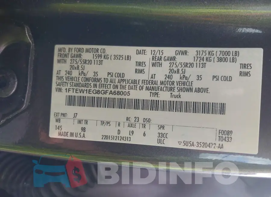 1FTEW1EG8GFA68005 Photo# 9