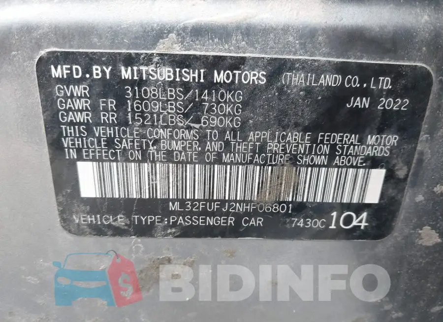 ML32FUFJ2NHF06801 Photo# 9