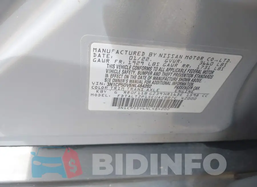 3N1CP5DV6NL484202 Photo# 9