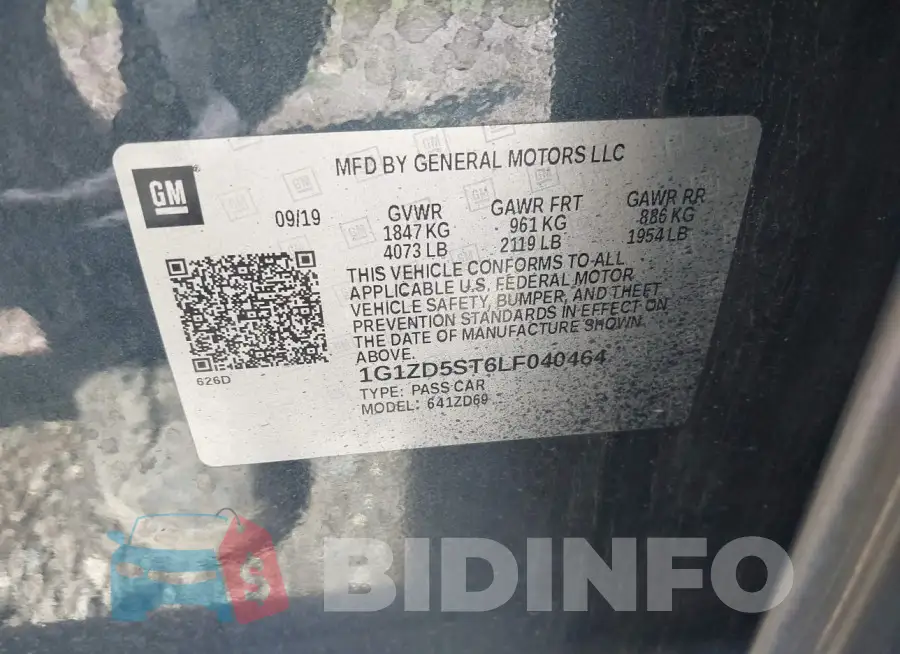 1G1ZD5ST6LF040464 Photo# 9