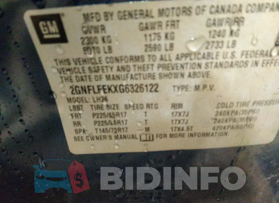 2GNFLFEKXG6326122 Photo# 9