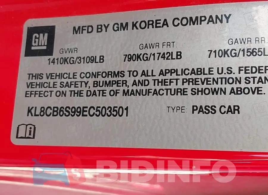 KL8CB6S99EC503501 Photo# 9
