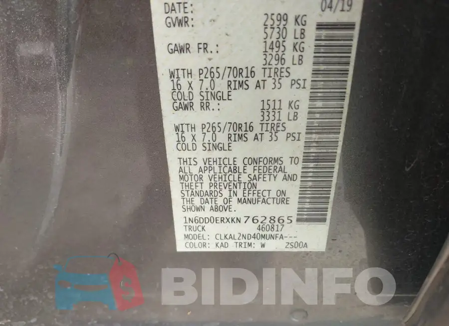 1N6DD0ERXKN762865 Photo# 9