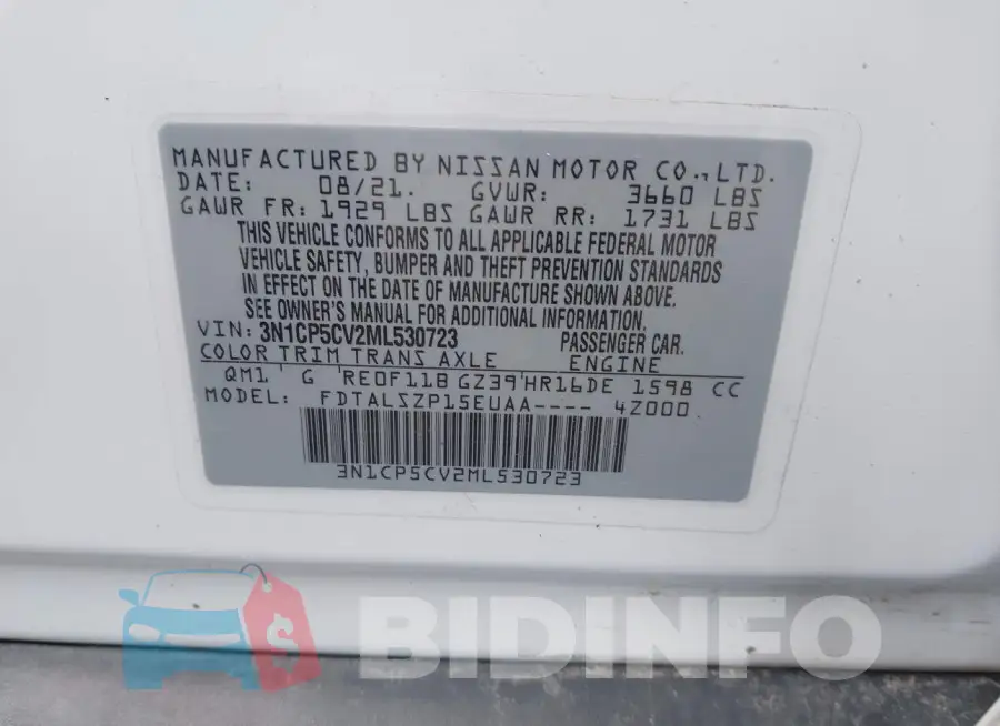 3N1CP5CV2ML530723 Photo# 9