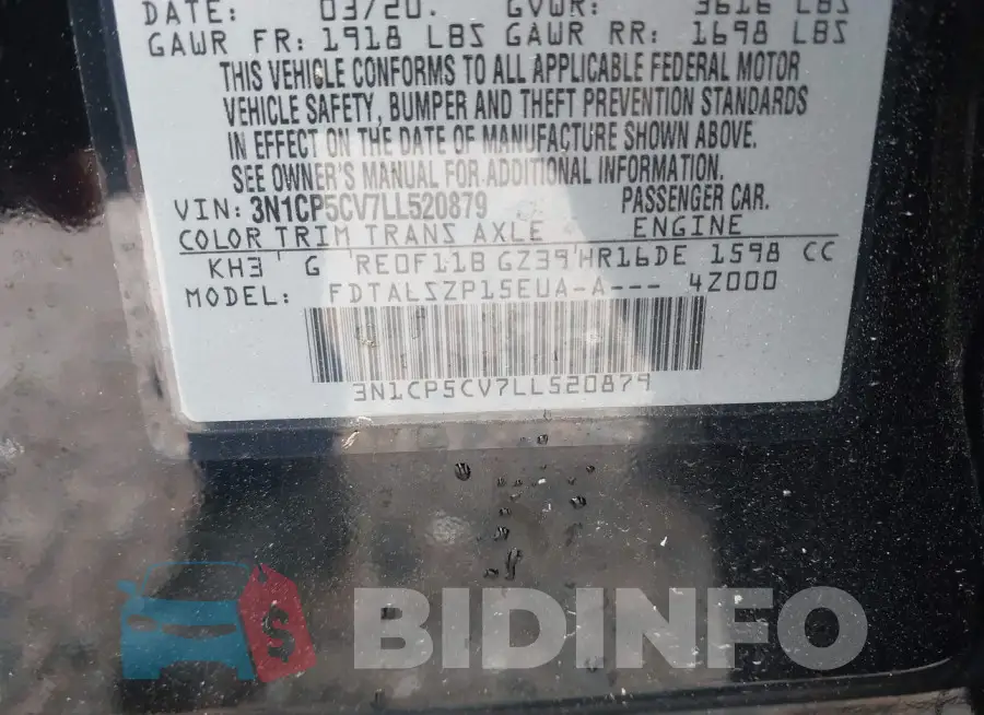 3N1CP5CV7LL520879 Photo# 9