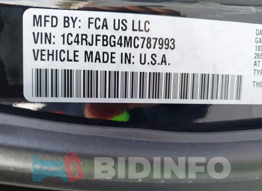 1C4RJFBG4MC787993 Photo# 9