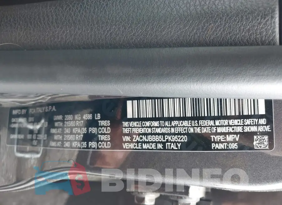 ZACNJBBB5LPK95220 Photo# 9