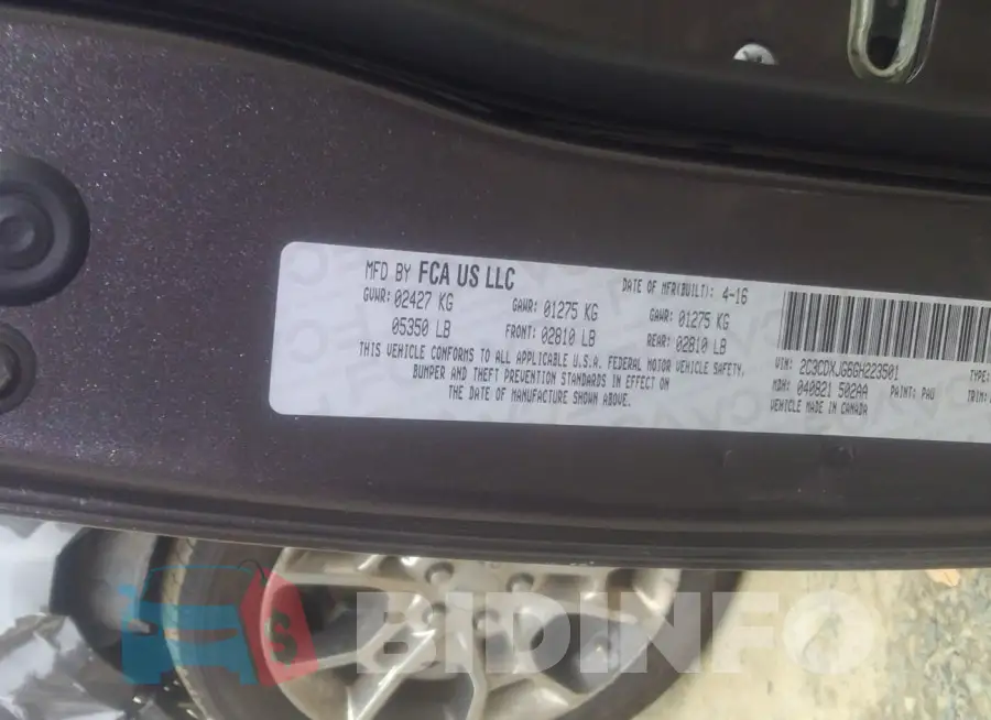 2C3CDXJG6GH223501 Photo# 9