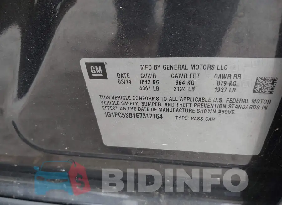 1G1PC5SB1E7317164 Photo# 9
