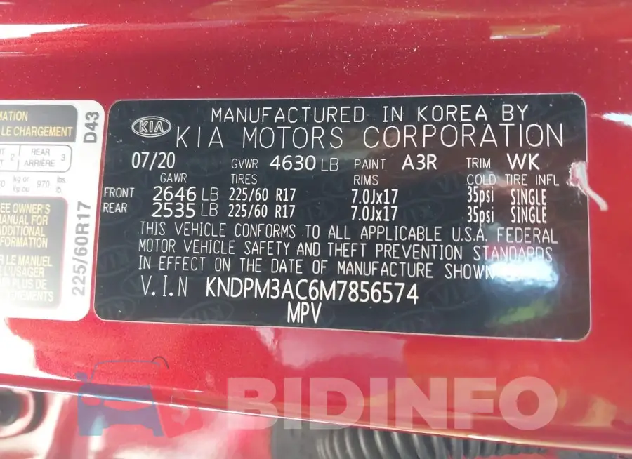 KNDPM3AC6M7856574 Photo# 9