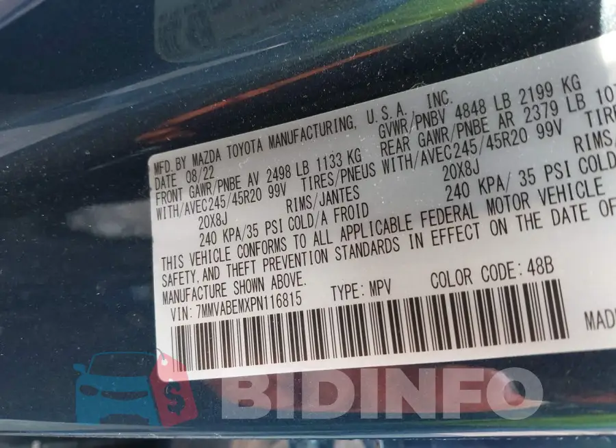 7MMVABEMXPN116815 Photo# 9