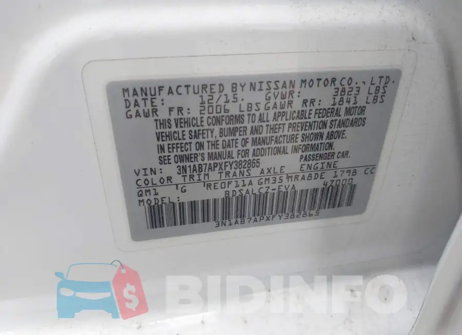 3N1AB7APXFY382865 Photo# 9