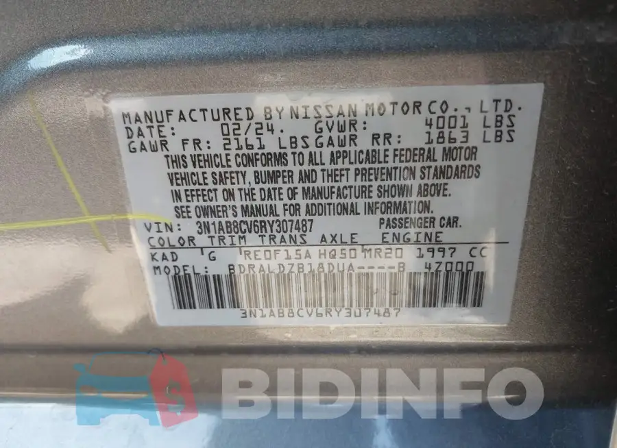 3N1AB8CV6RY307487 Photo# 9