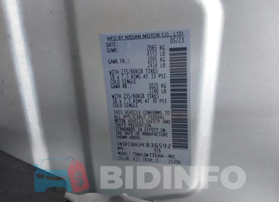 5N1BT3BA5PC836592 Photo# 9