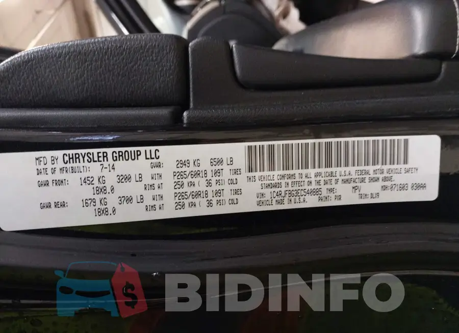 1C4RJFBG3EC540885 Photo# 9