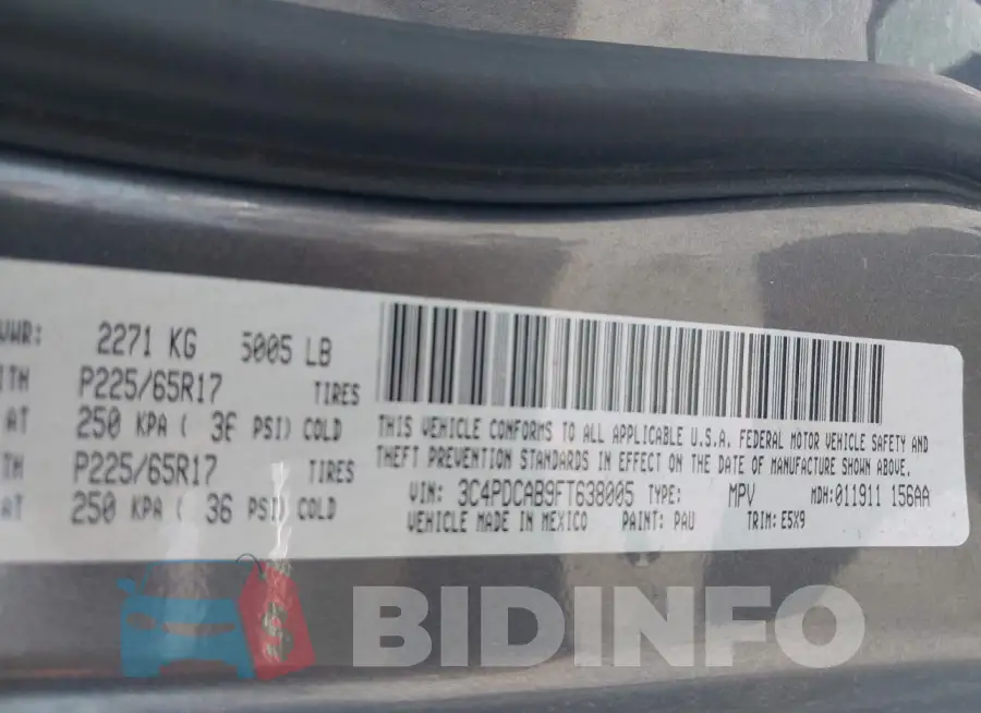 3C4PDCAB9FT638005 Photo# 9