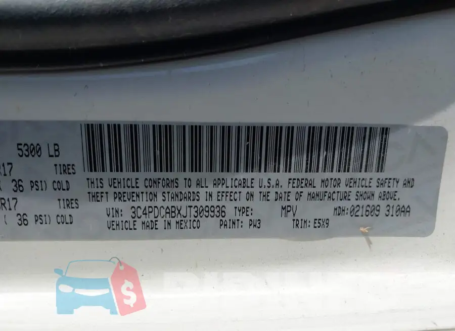 3C4PDCABXJT309936 Photo# 9