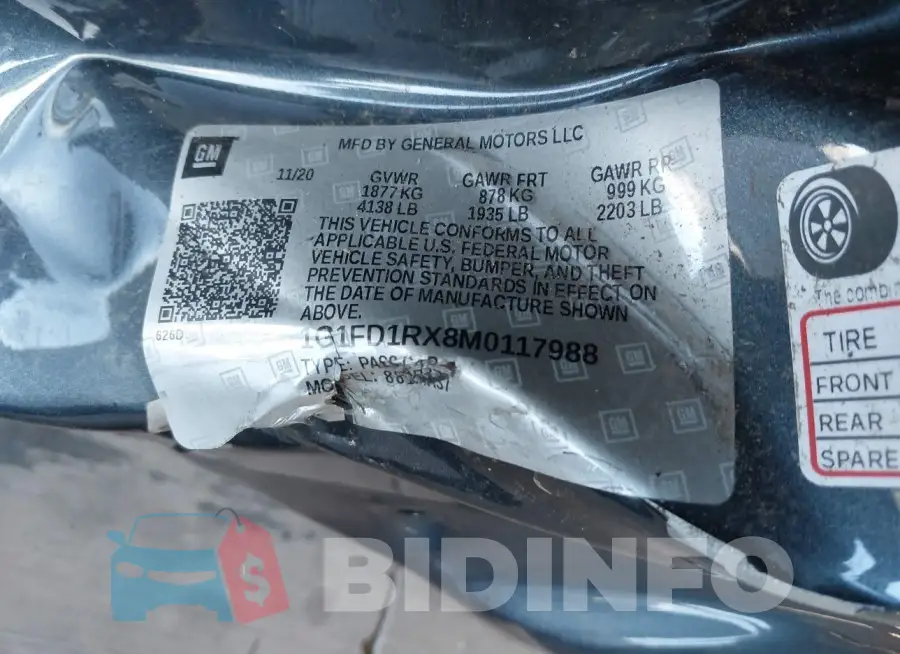 1G1FD1RX8M0117988 Photo# 9
