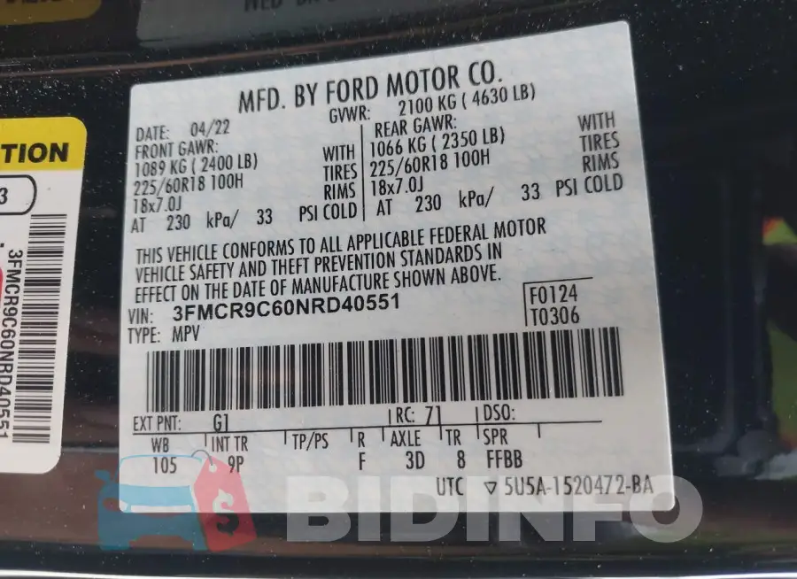 3FMCR9C60NRD40551 Photo# 9