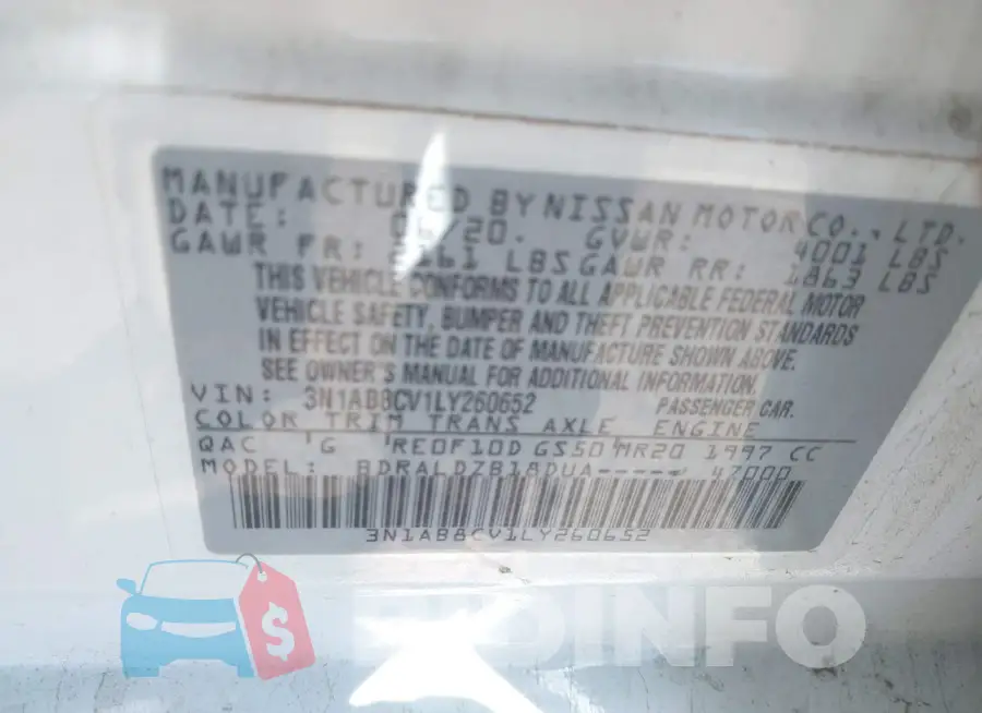 3N1AB8CV1LY260652 Photo# 9
