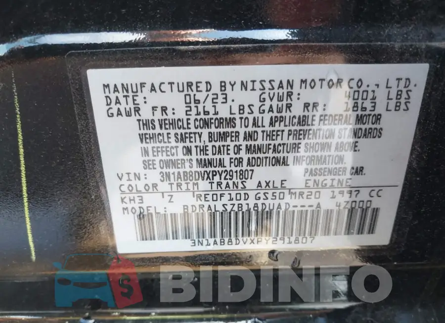 3N1AB8DVXPY291807 Photo# 9