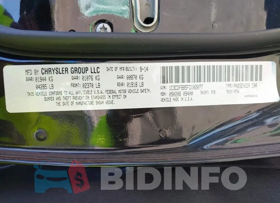 1C3CDFBB5FD102077 Photo# 9