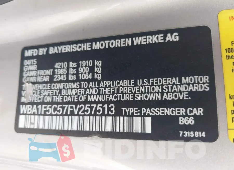 WBA1F5C57FV257513 Photo# 9