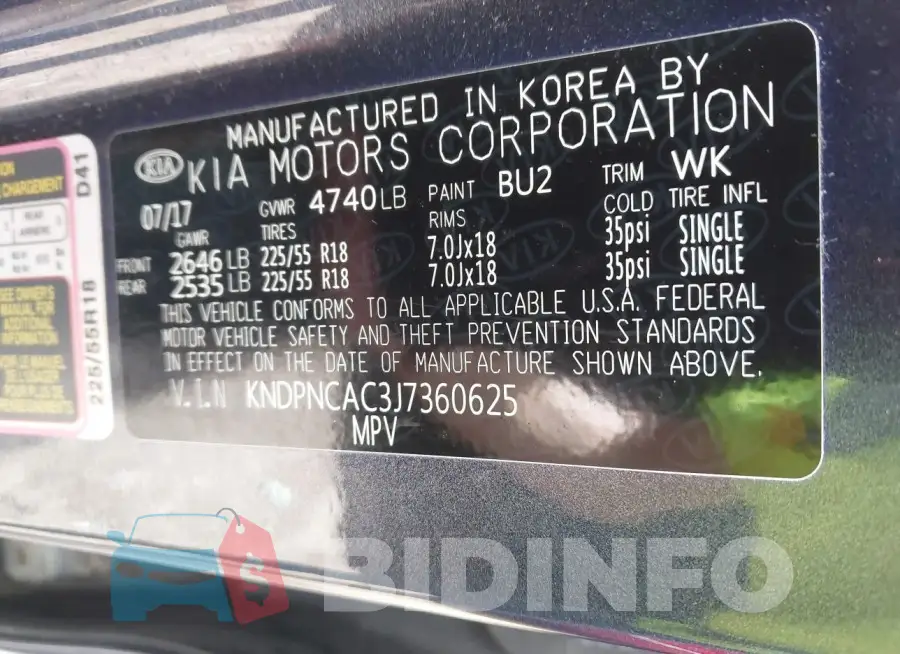 KNDPNCAC3J7360625 Photo# 9