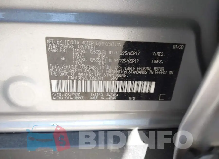 JTMH1RFV8LD050181 Photo# 9
