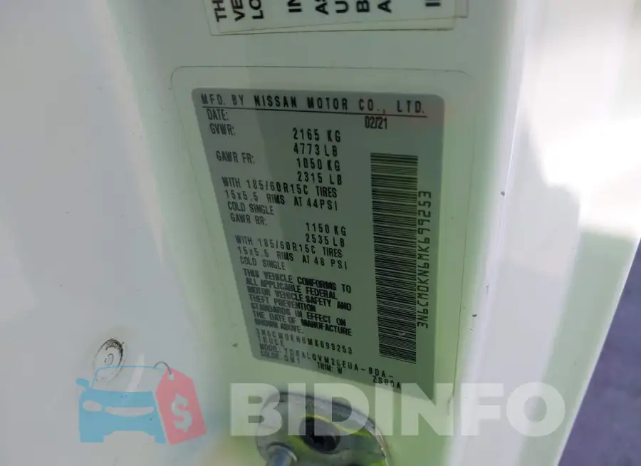 3N6CM0KN6MK699253 Photo# 9