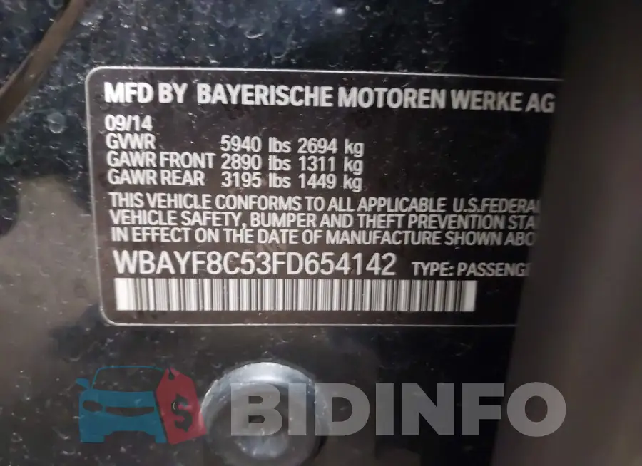 WBAYF8C53FD654142 Photo# 9