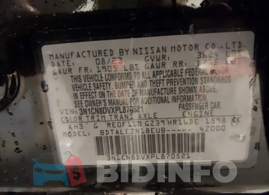 3N1CN8DVXPL870521 Photo# 9