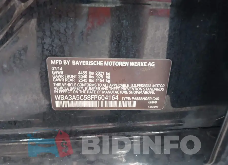 WBA3A5C58FP604164 Photo# 9