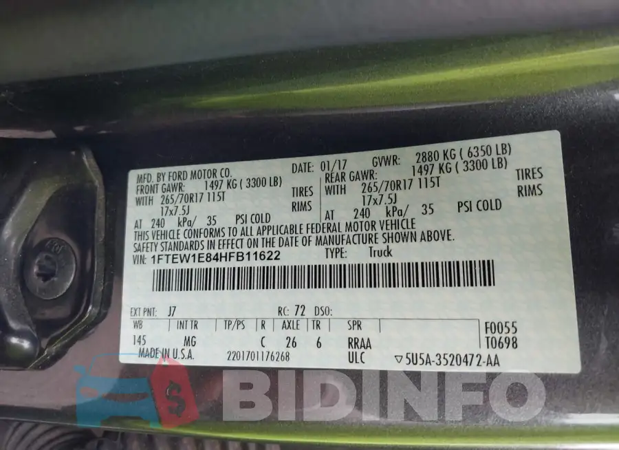 1FTEW1E84HFB11622 Photo# 9