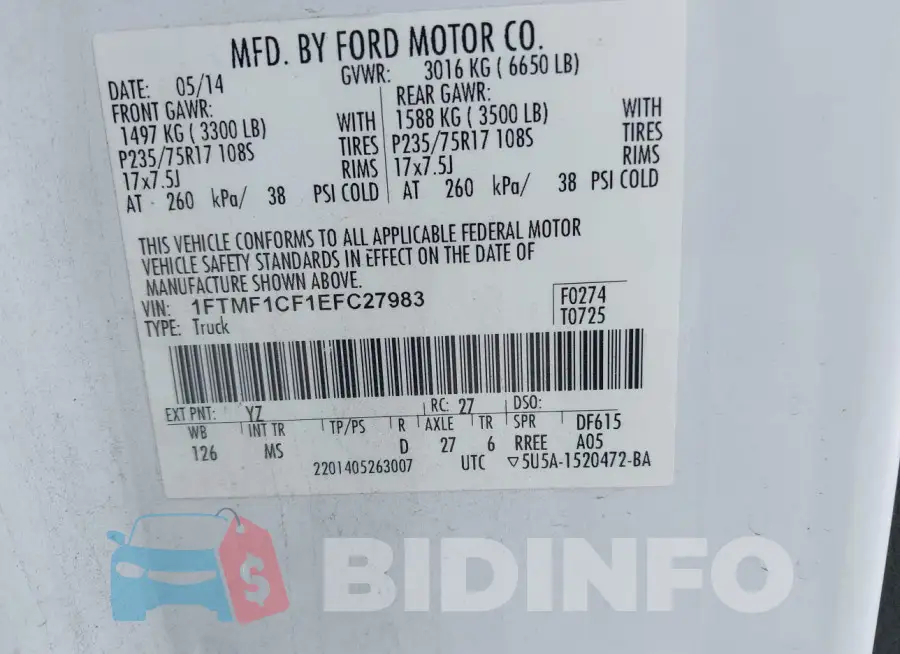 1FTMF1CF1EFC27983 Photo# 9