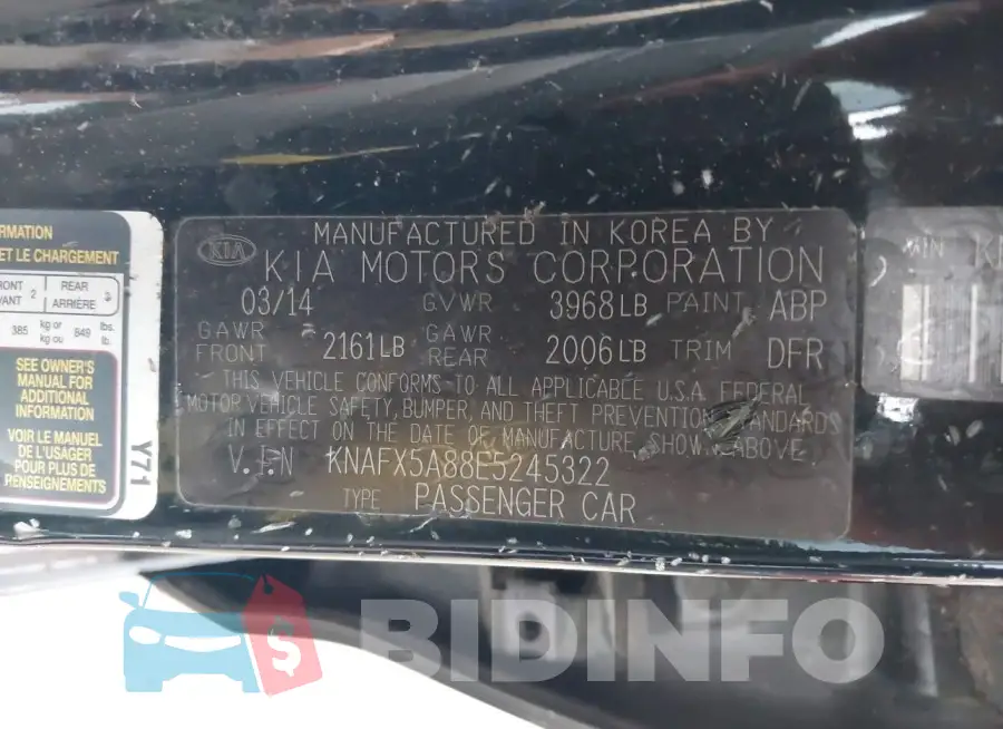 KNAFX5A88E5245322 Photo# 9