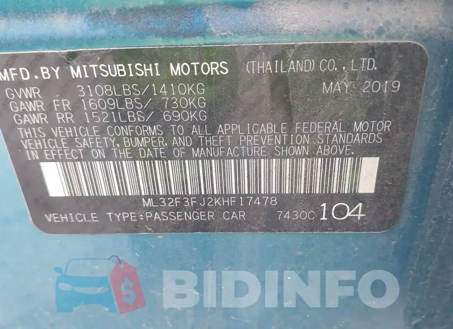 ML32F3FJ2KHF17478 Photo# 9